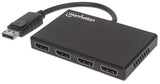 DisplayPort to 4-Port DisplayPort Splitter Hub with MST Image 1